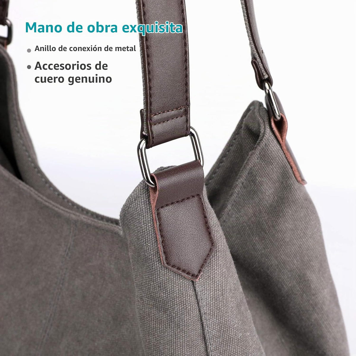 Dourr Bolso para hombro para mujer, con múltiples bolsillos, bolso...