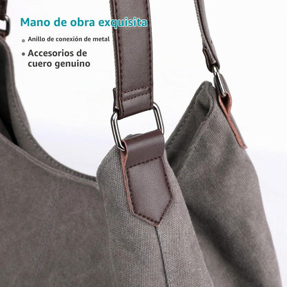 Dourr Bolso para hombro para mujer, con múltiples bolsillos, bolso...