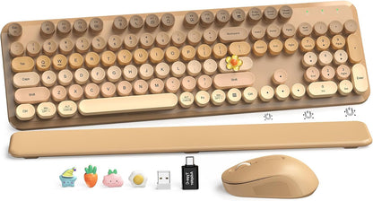 Combo de teclado y mouse inalámbricos con reposamuñecas magnético |...