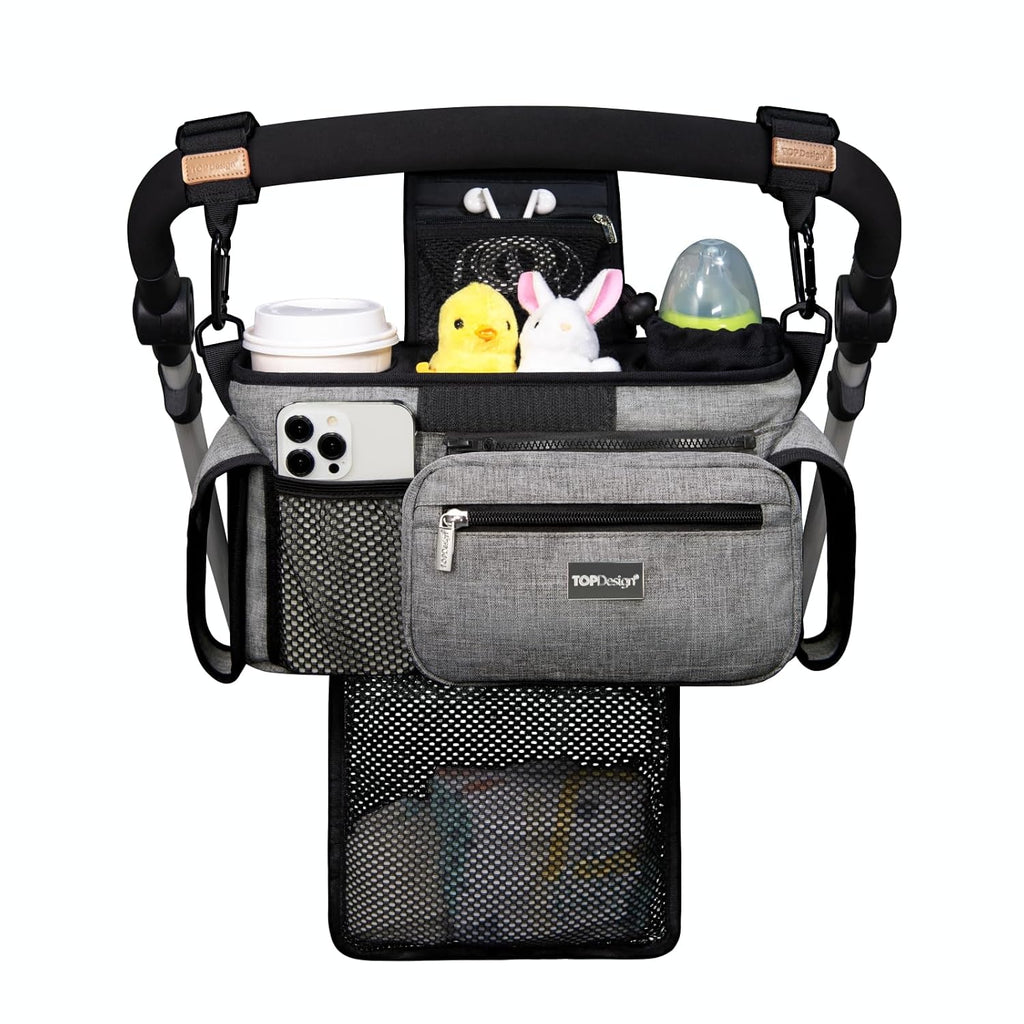 TOPDesign Organizador universal para cochecito de bebé, carrito de...