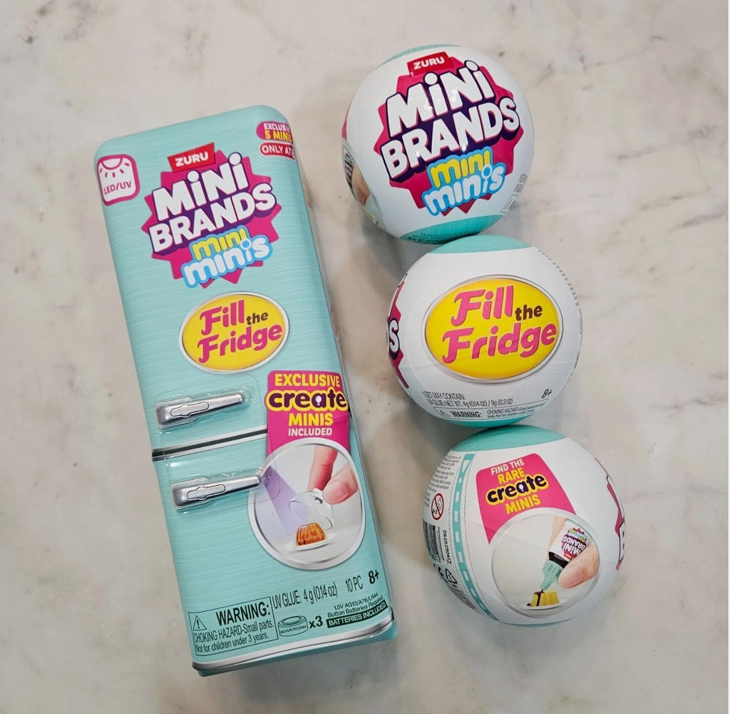 Zuru Mini Minis Refrigerador + 3 Cápsulas, Juego Fill The Frigorífi...