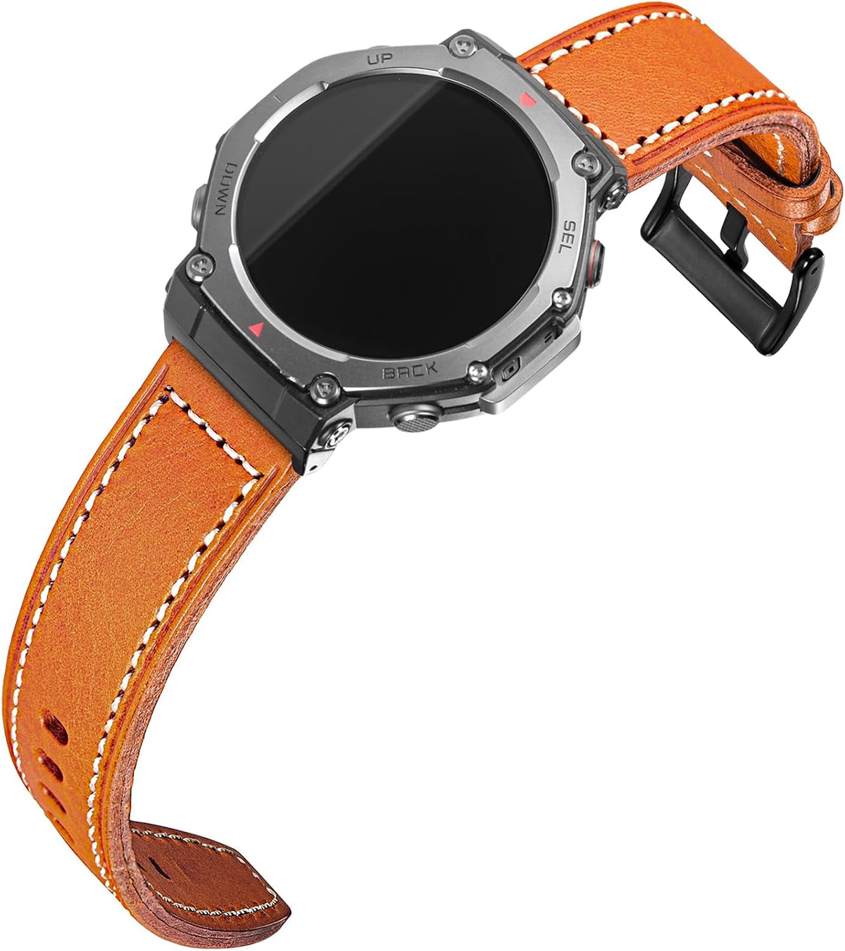 SMITHA Correa de reloj de cuero genuino compatible con Amazfit T-Re...