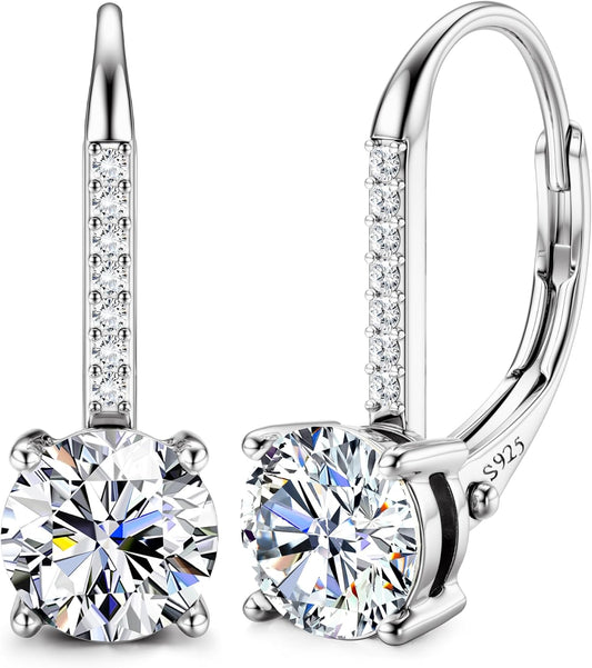 Aretes colgantes de moissanita para mujer Regalo para Mamá Hipoaler...