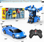 Qumcou Coche de Control Remoto Transformable 1:16, Juguetes para ni...