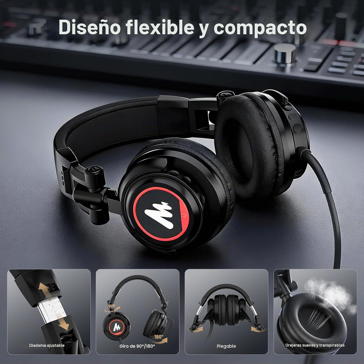 MAONO AU-A04H Kit de micrófono USB con auriculares para PC, podcast...