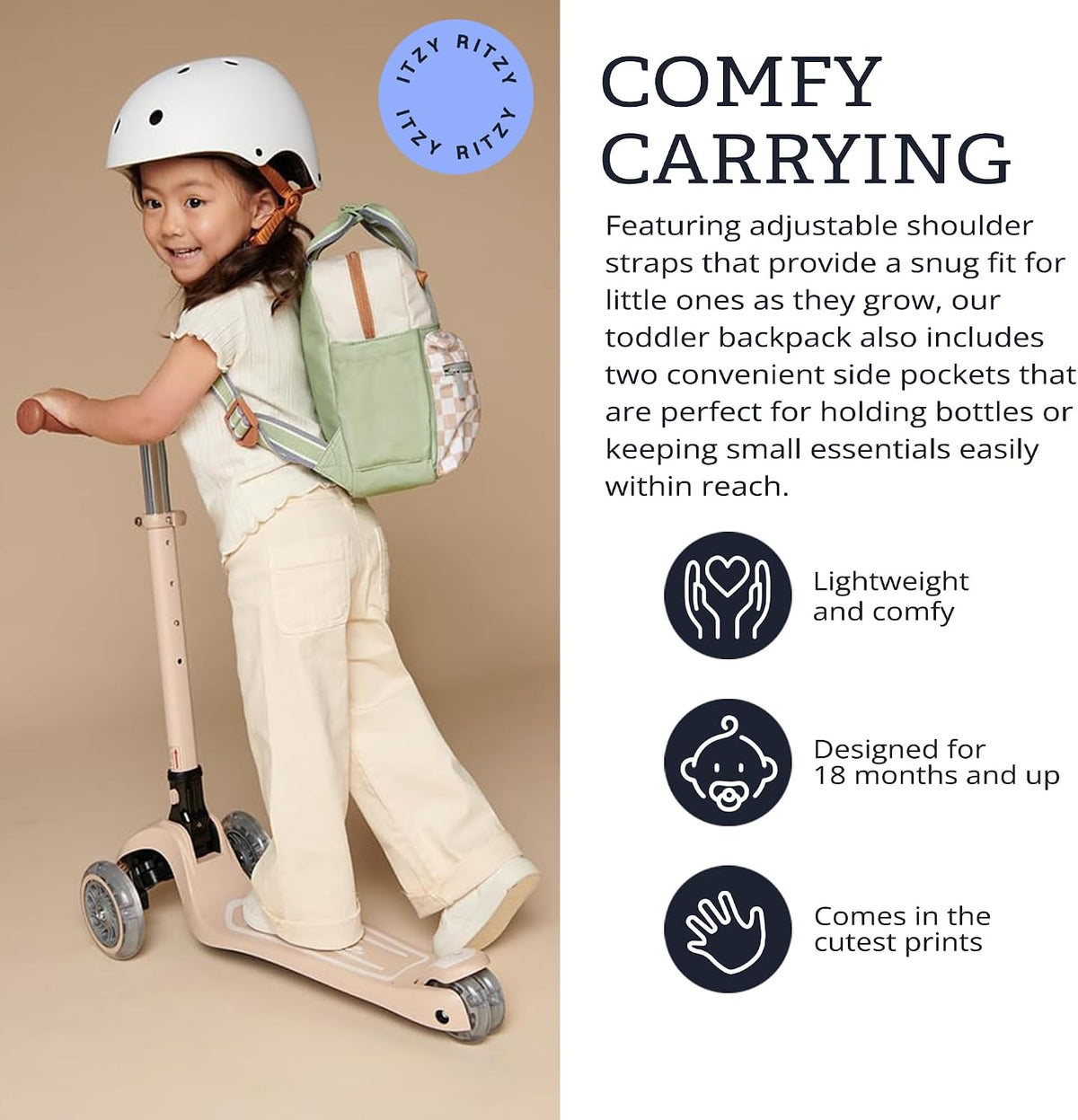 Mochila para niños de Itzy Ritzy - Bolsa para guardería - Cuenta co...