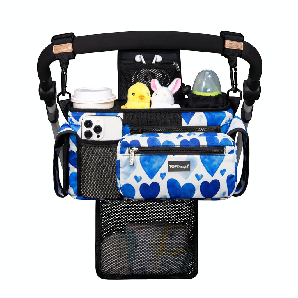 TOPDesign Organizador Universal para Cochecito de Bebé, Caddy para...