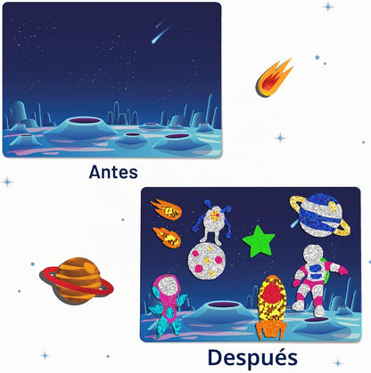 Skillmatics Foil Fun Space, kit de actividades artísticas de alumin...