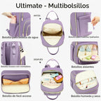 AIJIEKE Mochila para pañales, Mochila para pañales multifuncional g...