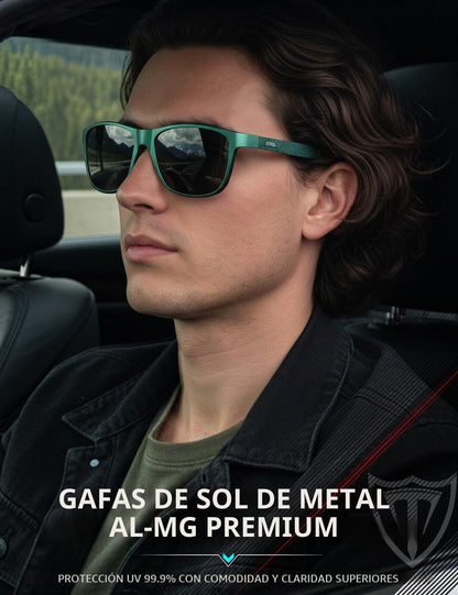 ATTCL Gafas de sol polarizadas para hombre Al-Mg Metal ultraligeras...