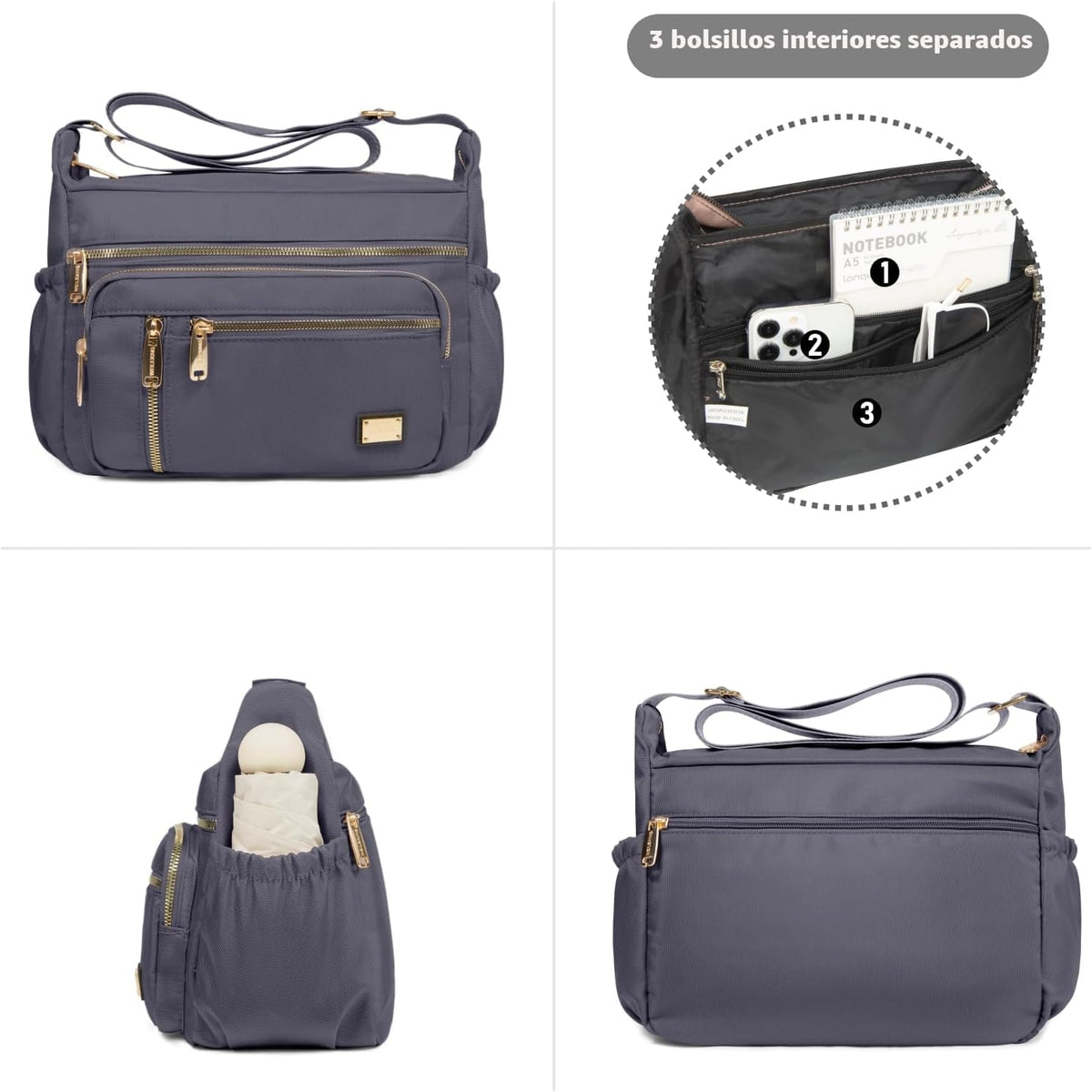 NPBAG Bolso bandolera para mujer, bolso de hombro, bolso de mensaje...
