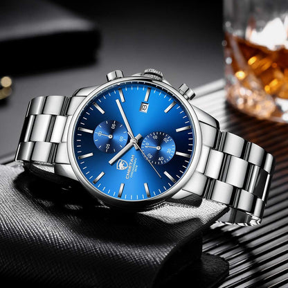 GOLDEN HOUR Fashion Business - Relojes para hombre con cronógrafo,...