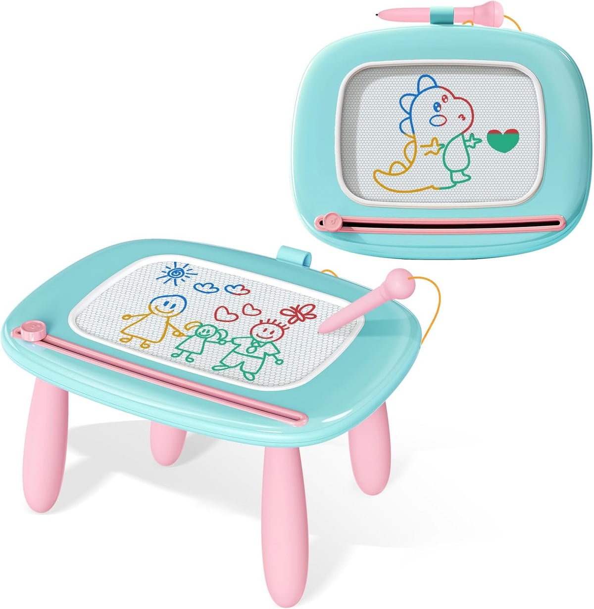 Kikidex Juguetes para niños de 1 a 3 años, tablero magnético de dib...