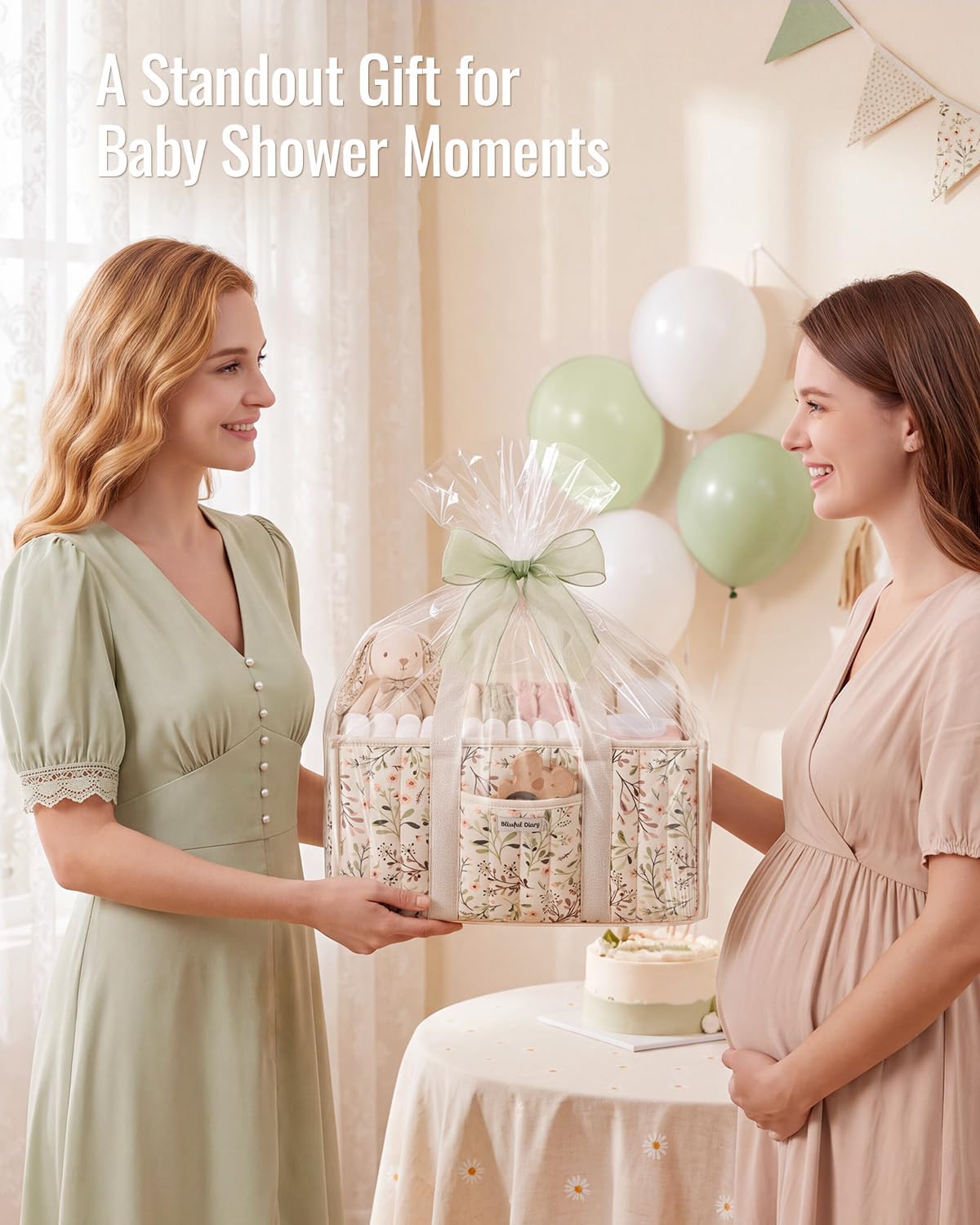 Blissful Diary Organizador de pañales para bebé, almacenamiento de...