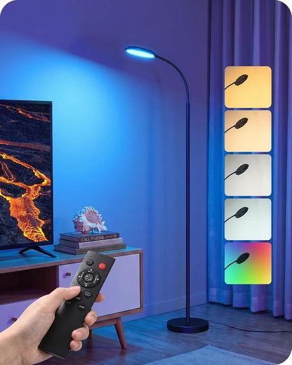 EDISHINE Lámpara de pie LED de 18W para sala de estar, superficie d...
