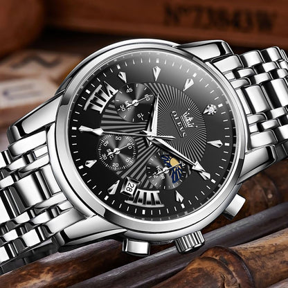 OLEVS Relojes para hombre Relojes de cronógrafo de fácil lectura lu...