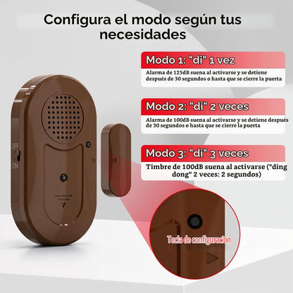 Sanjie Sensores de alarma para puerta y ventana, paquete de 5, 125d...