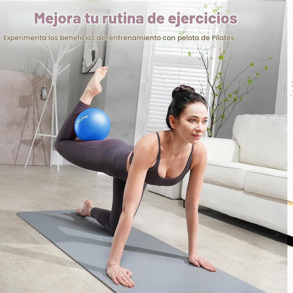 kisnbld Pequeña pelota de ejercicio, mini pelota de pilates de 9 pu...