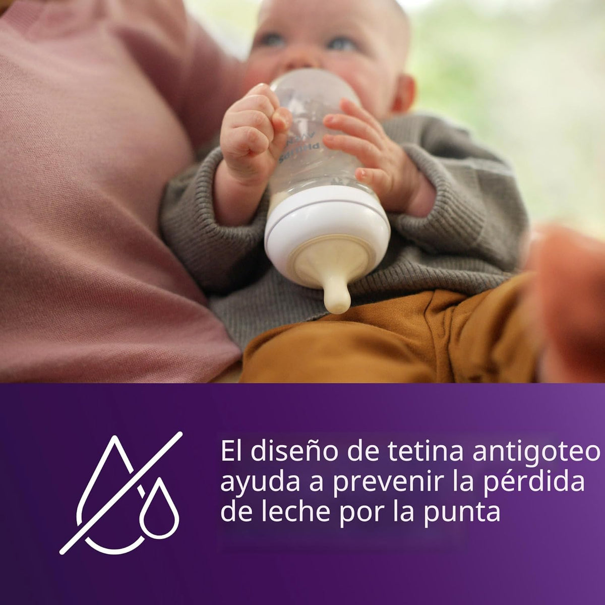 Philips Avent Biberones naturales, flujo medio, 9 onzas, sin BPA, p...