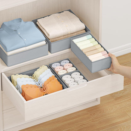 DIMJ Organizador de cajones para almacenamiento de ropa, paquete de...
