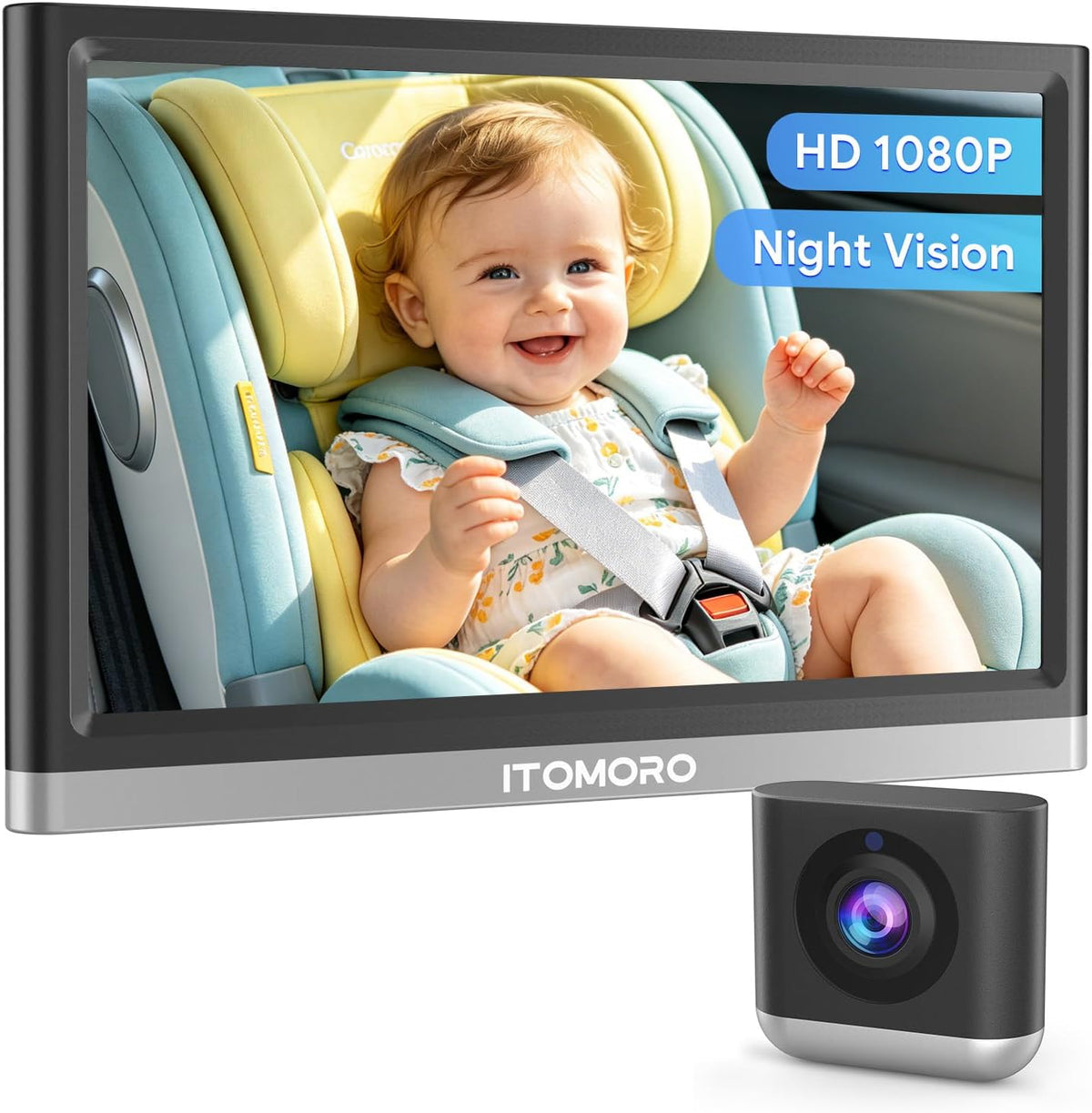 Itomoro Nuevo monitor de cámara de coche para bebé 2026 [1080P HD y...