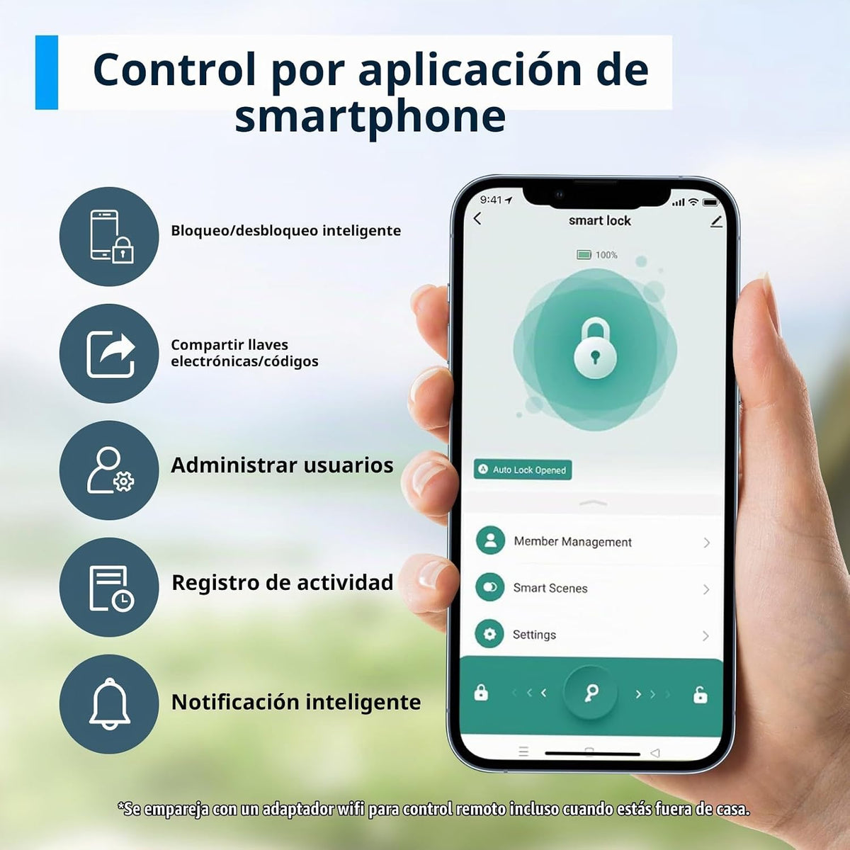 Cerradura de puerta de entrada sin llave con teclado, cerraduras de...