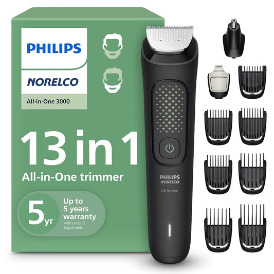 Philips Norelco All-in-One 3000 Recortadora 13 en 1, Rostro y Cabel...