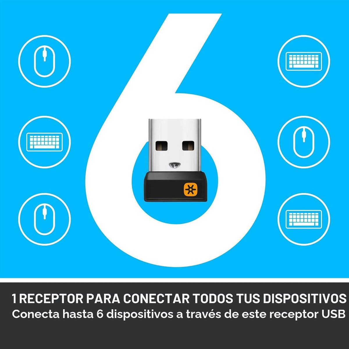 Combo de teclado y mouse inalámbricos Logitech MK850 Performance -...