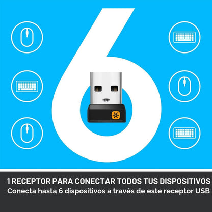 Combo de teclado y mouse inalámbricos Logitech MK850 Performance -...