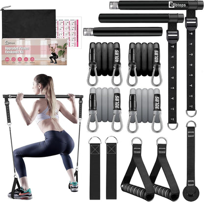 Kit de barra de pilates Bbtops con bandas de resistencia, barra de...