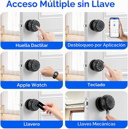 Cerradura de puerta inteligente con huella dactilar con teclado | C...