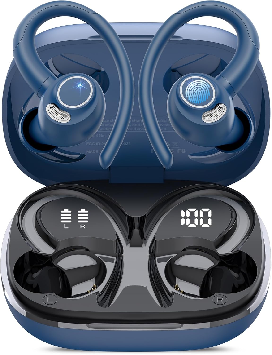 Auriculares inalámbricos, Bluetooth 5.4 Auriculares deportivos sobr...