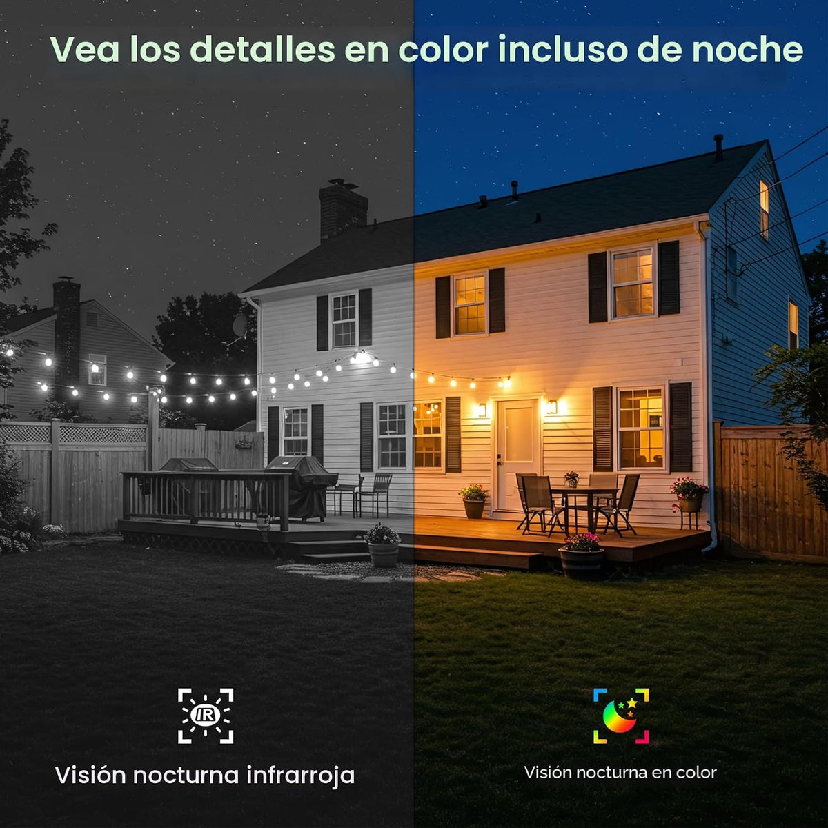 INFIYA Cámara solar 2K inalámbrica para exteriores, paquete de 2, c...