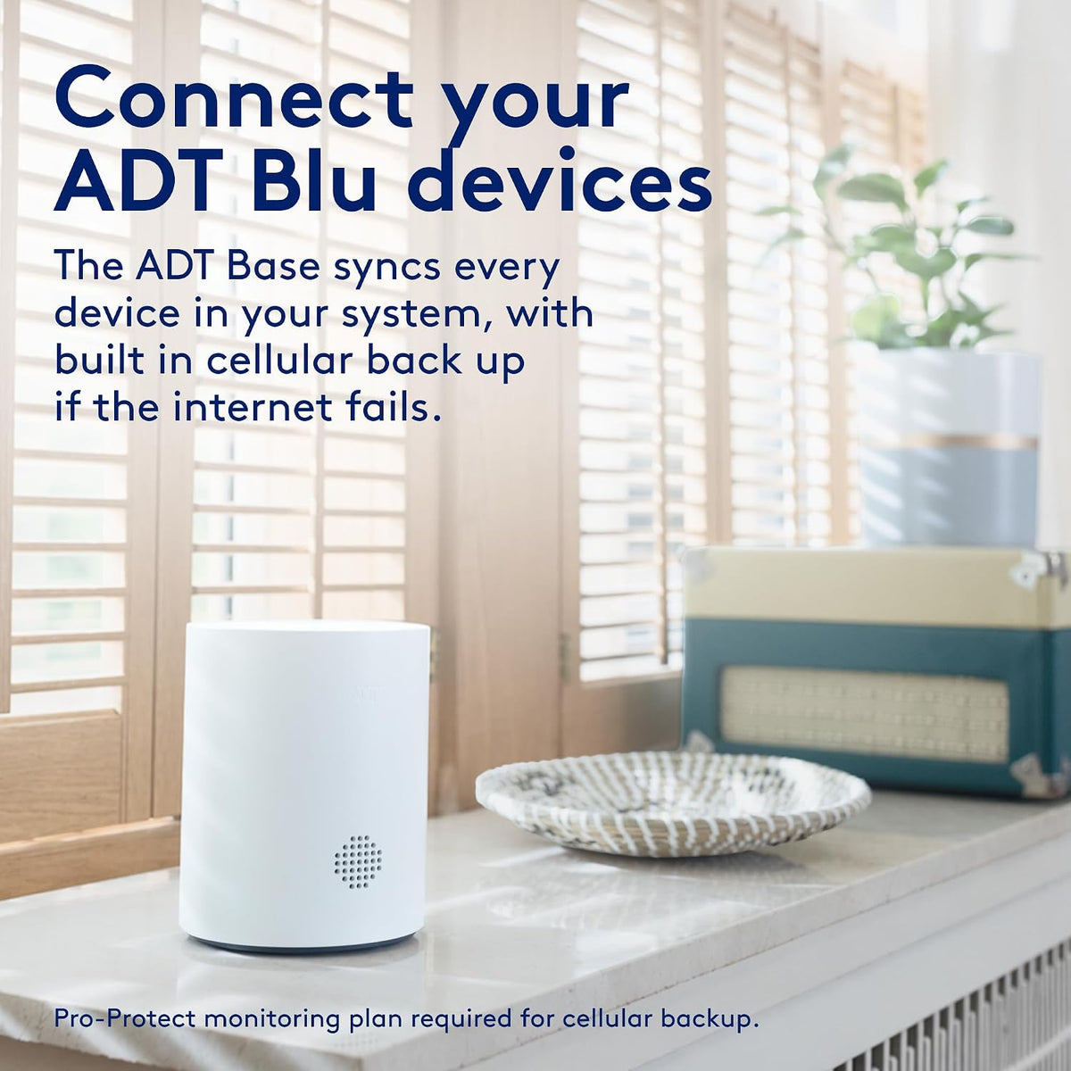 ADT Blu Kit de inicio del sistema de seguridad para el hogar, alarm...