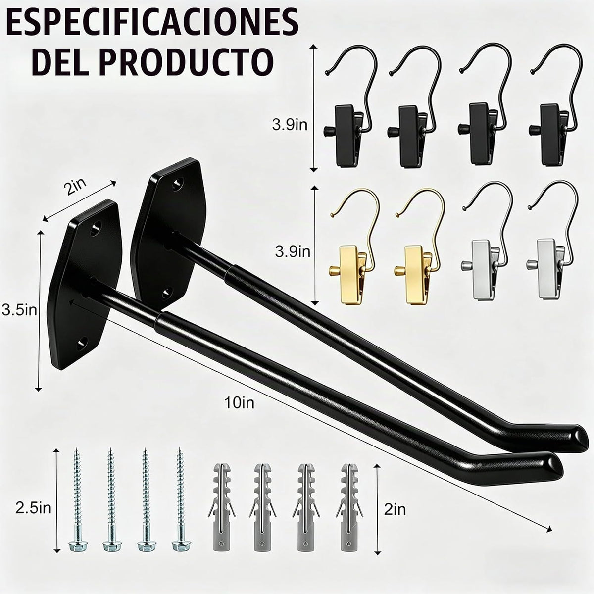 Soporte de pared para esterilla de yoga, estante de almacenamiento...