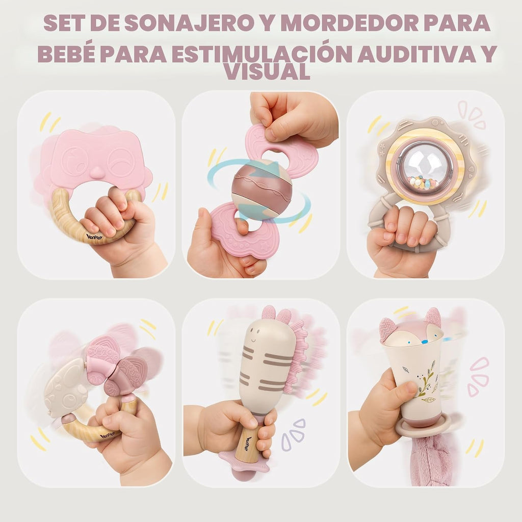 Juguetes para bebés 0-6 meses, sonajeros para bebés, juguetes de de...