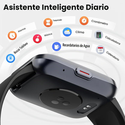 Relojes inteligentes para hombre, Android y iPhone, 1.8 pulgadas HD...