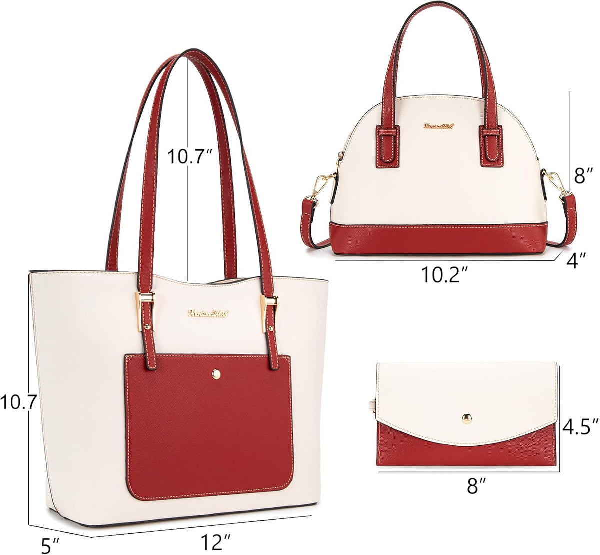 Montana West - Juego de 3 piezas de bolsos para mujer: bolso de man...