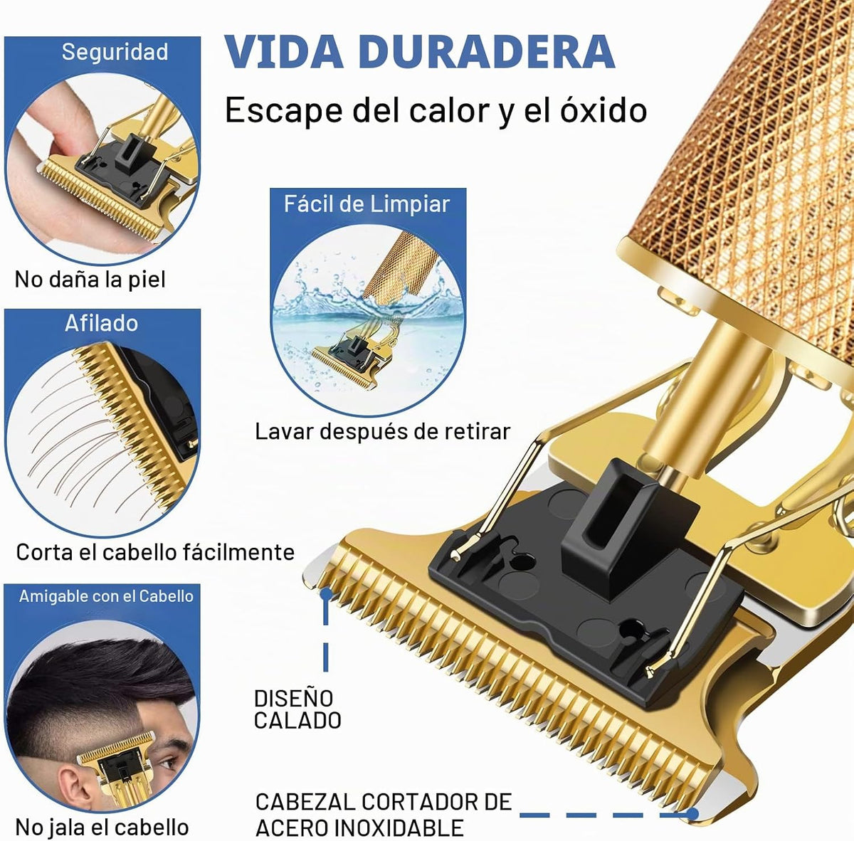 YOGINGO Cortadora de barba profesional para hombres, recortadora de...