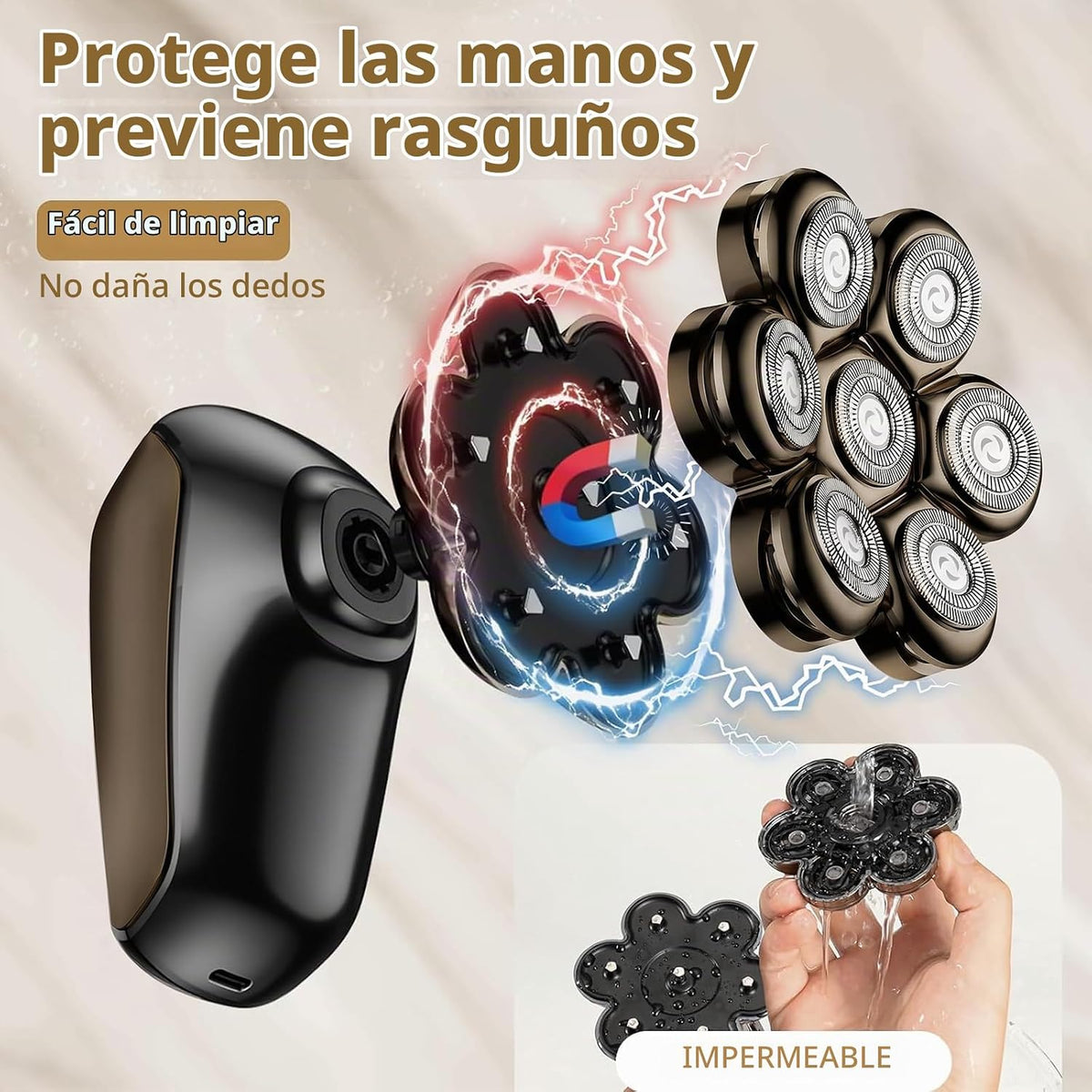 SHPAVVER Afeitadoras de cabeza para hombres calvos: kit de aseo imp...