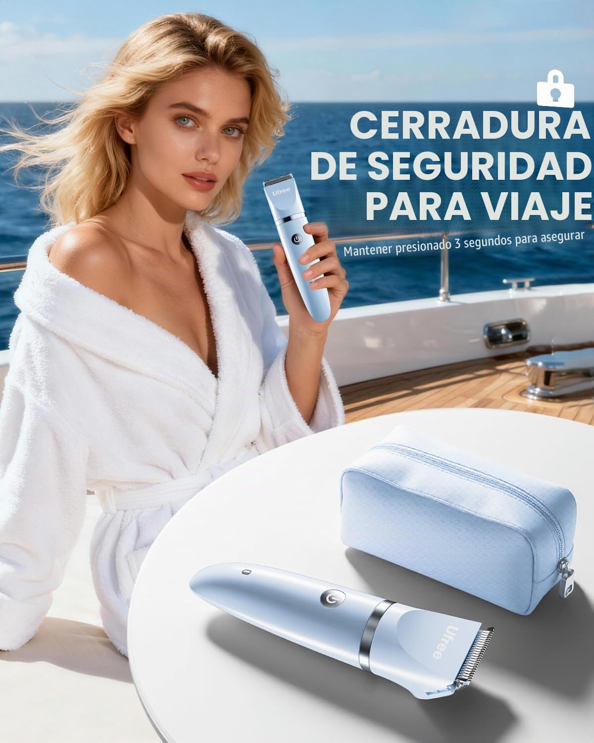 Maquinillas de afeitar eléctricas Ufree 3 en 1 para mujer, regalos...