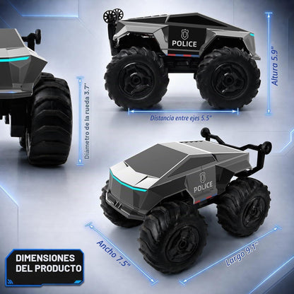 FLYING STAR Auto de control remoto 1:16 con 2 baterías, 4WD imperme...