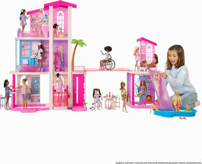 Barbie Casa de muñecas Dreamhouse | 43" de alto, ascensor, 9 ár...