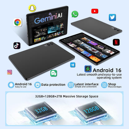 COTGOD Tablet Android 16 con Gemini AI, tabletas de 11 pulgadas con...