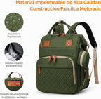 Bolsa de pañales con cambiador, mochila para bebé con cambiador ple...