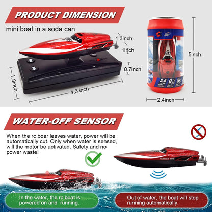 LAFALA Mini Barco RC de 2,4 GHz con caída de 360 ° para Carga USB...