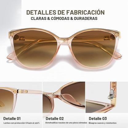 Colrea Gafas de Sol Modernas con Forma de Ojo de Gato para Mujer, E...