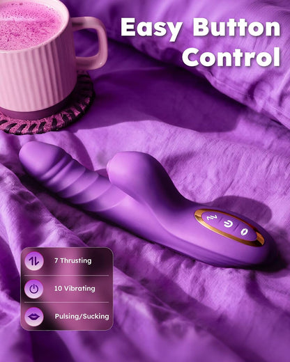 Toendi Thrusting Consolador Conejo Vibrador para Mujeres, Vibradore...