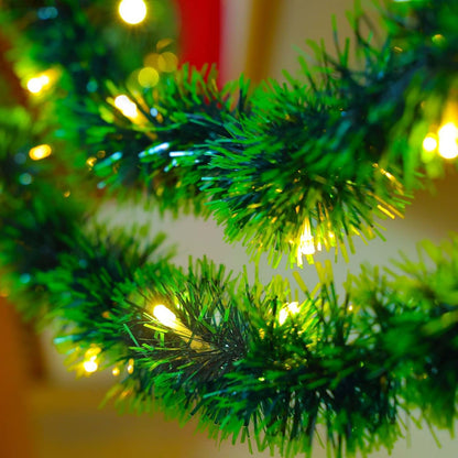 Paquete de 2 guirnaldas de Navidad con luces, total de 38 pies, 80...