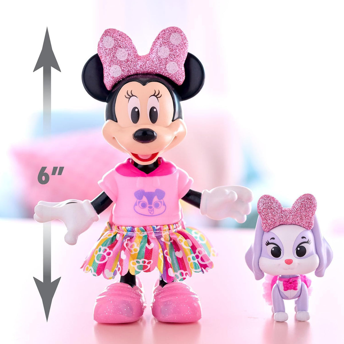 Disney Junior Minnie Mouse Glitter and Glam Pet Fashion Set, juego...
